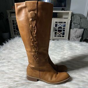 Schuler & Sons Philadelphia Tall Leather Riding Boots in Tan